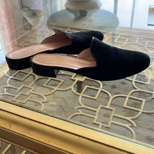 Kate Spade Classic Black Suede Mules